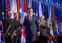 Romney Addresses National Guard Convention