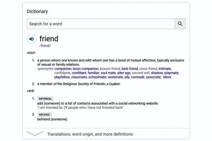 Definition of Friend