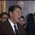 President Reagan signing the Immigration Reform and Control Act