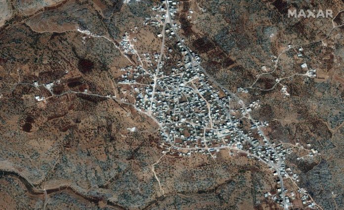A satellite view of the reported residence of ISIS leader, Abu Bakr al-Baghdadi, A satellite view of the reported residence of ISIS leader, Abu Bakr al-Baghdadi,