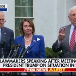 Pelosi, Schumer and Hoyer speaking after Syria meeting walk out.
