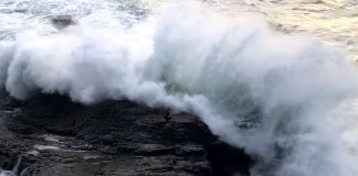25 foot coastal waves in Santa Cruz Area