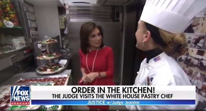 Judge Jeanine visits the White House Pastry Chef
