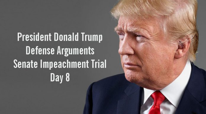 President Donald Trump Defense Arguments Senate Impeachment Trial Day 8