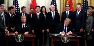 Signing of phase one of China trade deal