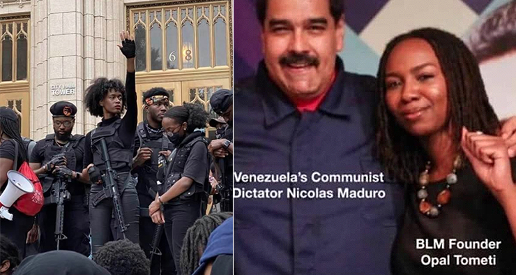 Venezuela's Communist Dictator Nicolas Maduro and Black Lives Matter Co-Founder Opal Tometi