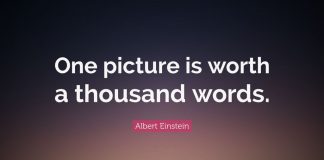 One picture is worth a thousand words ~ Albert Einstein