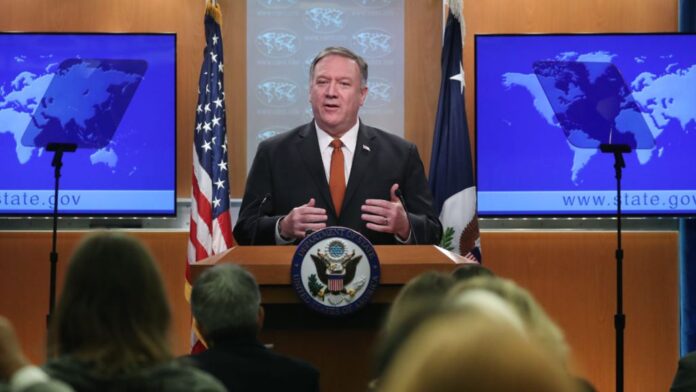 Mike Pompeo speaks to the Media