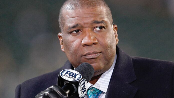 Fox NFL Sunday Pre Game show host Curt Menefee on location Fox NFL Sunday Pre Game show host Curt Menefee on location