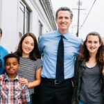 Gavin Newsom with kids