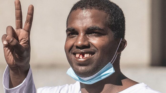 Philip Anderson shows the damage to his teeth after he was punched by an alt-left protestor from Antifa Philip Anderson shows the damage to his teeth after he was punched by an alt-left protestor from Antifa