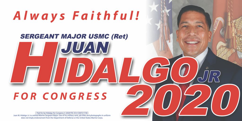 Sergeant Major Juan M. Hidalgo Jr. for Congress - 51 Congressional District, California.