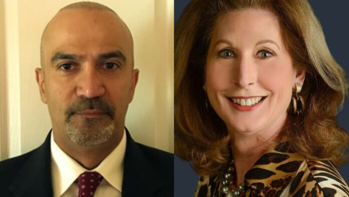 Dr Navid Keshavarz-Nia and Sidney Powell