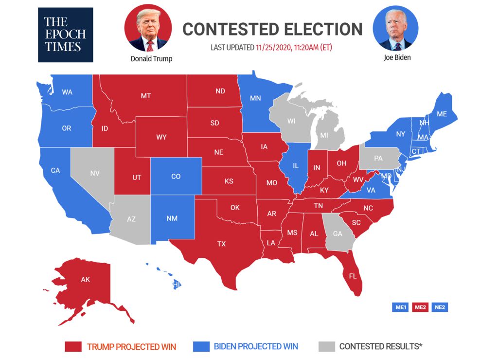 2020 Presidential Election States Map