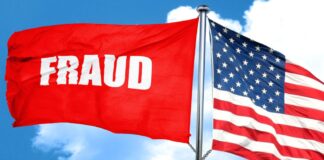 Red Flag of Fraud and, U.S. Flag