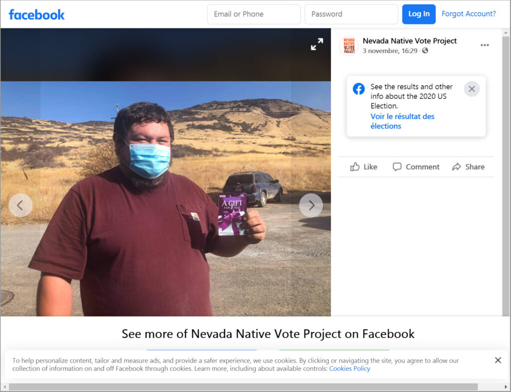 Nevada Native Vote Project on Facebook