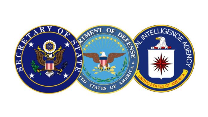 Secretary of State, Dept. of Defense- CIA Seals