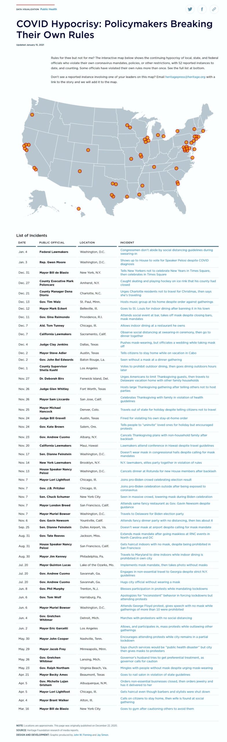 COVID Hypocrisy: Interactive Map