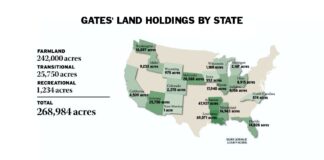 Bill Gates Land Holdings By State