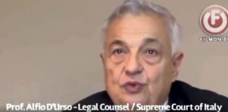 Prof. Alfio D'Urso Legal Counsel testifies at the Supreme Court of Italy
