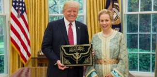 President Trump and Princess Lalla Joumala Alaoui, Morocco's Ambassador to the U.S.