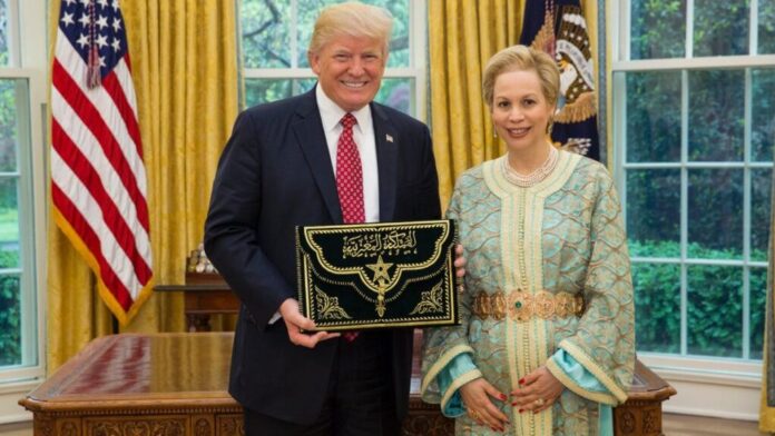 President Trump and Princess Lalla Joumala Alaoui, Morocco's Ambassador to the U.S.