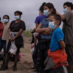 A group of minor migrants in Penitas, Texas on March 14, 2021.