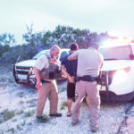 Arrest a smuggler and seven illegal aliens from Guatemala near Brackettville, Texas