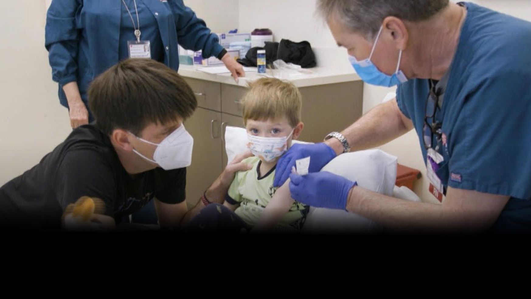 Child getting vaccine