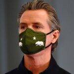 CA Gov. Gavin Newsome in a mask