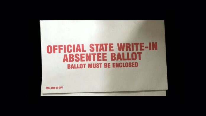 A Mail-in Absentee Ballot Envelopes Illegally Found In Dumpster Outside County Election Facility In Georgia Nov 2020 A Mail-in Absentee Ballot Envelopes Illegally Found In Dumpster Outside County Election Facility In Georgia Nov 2020
