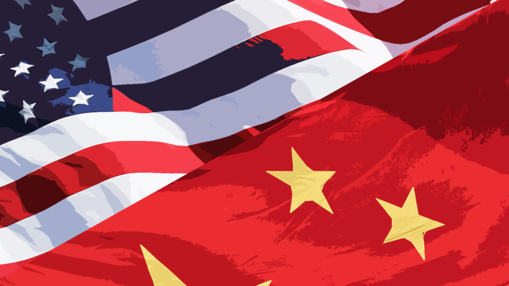 American & Chinese Flags