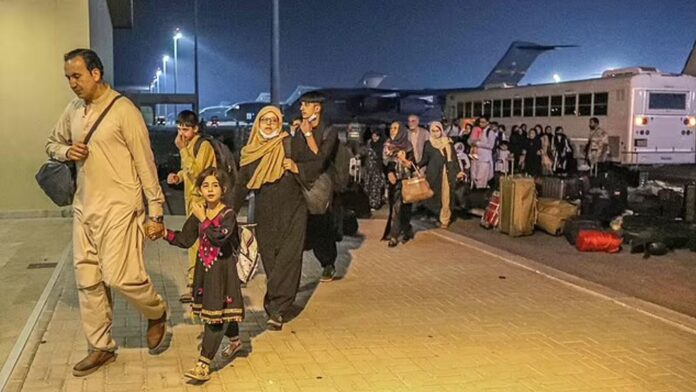 Evacuees from Afghanistan Al-Udeid airbase Evacuees from Afghanistan Al-Udeid airbase