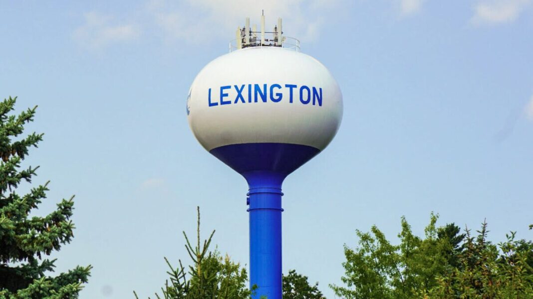 Municipal water tower village of Lexington, Mich