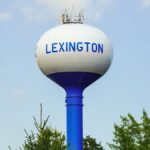 Municipal water tower village of Lexington, Mich