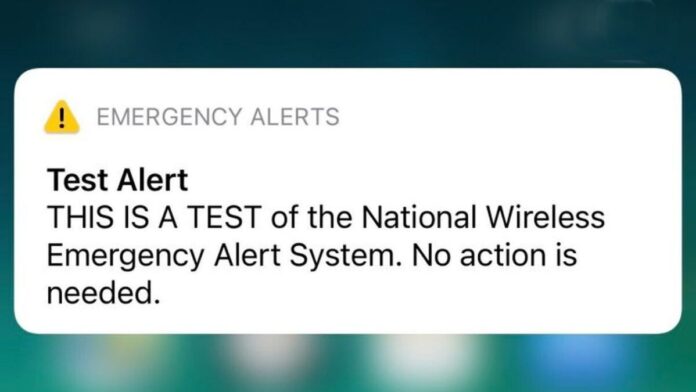 Wireless Emergency Alert System Test