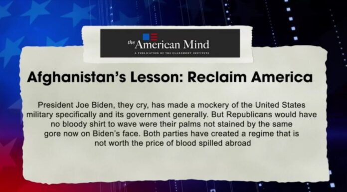 Afghanistan's Lesson: Reclaim America