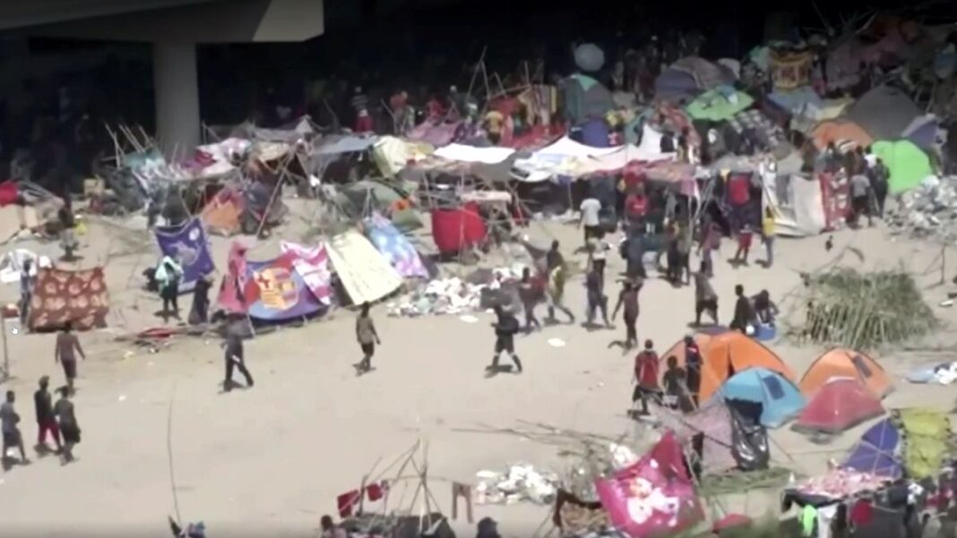Illegal immigrant Encampment on Southern Border