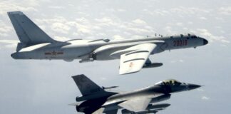 Taiwanese F-16 and CPLAAF H-6 Bomber