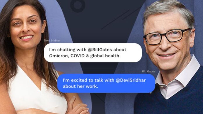 Devi Sridhar and Bill Gates Chat