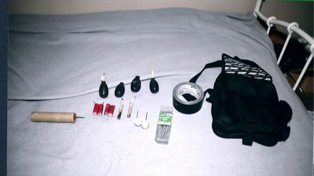 Alleged explosives that law enforcement authorities found at Smith's residence. (Credit: Pinellas County Sheriff's Office) ((Credit: Pinellas County Sheriff's Office))
