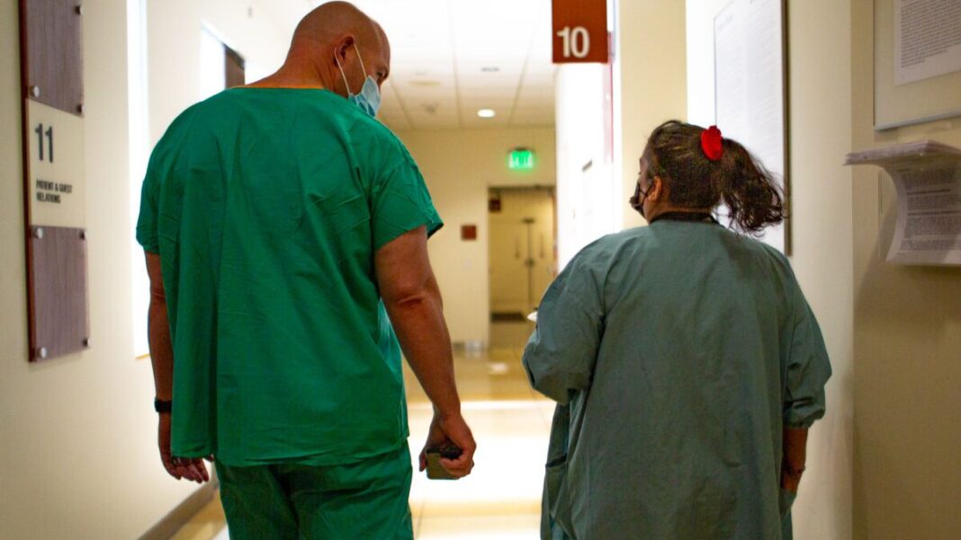 Hospital staff at UCI Medical Center