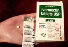 Ivermectin tablets packaged for human use.