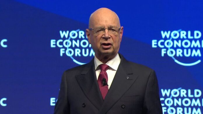 Klaus Schwab Speaking at World Economic Forum Klaus Schwab Speaking at World Economic Forum