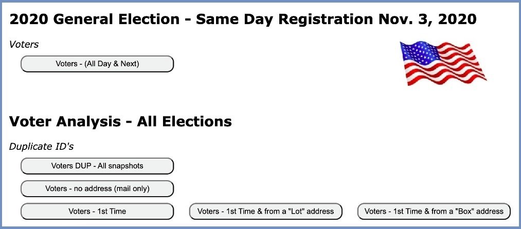 FPEIS Micro App: : 2020 General Election - Same Day Registration Nov 3, 2020.