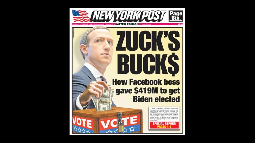 New York Post Zuck's Buck$