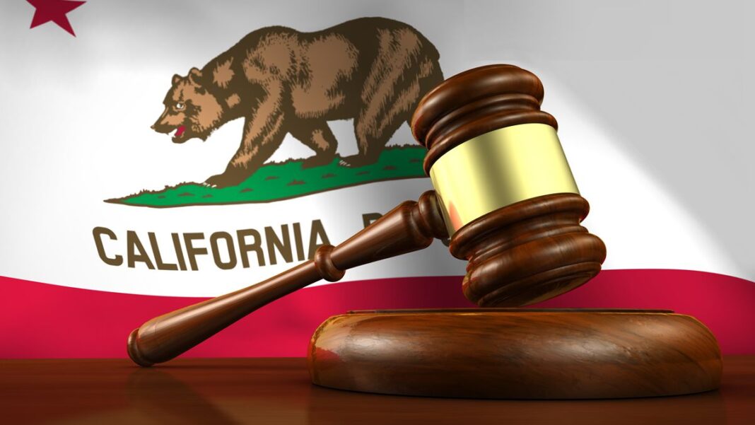 California Flag and Gavel