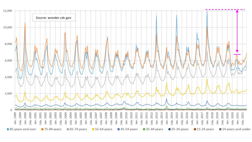 Chart of Middle Age Deaths From COVID-19 Vaccine