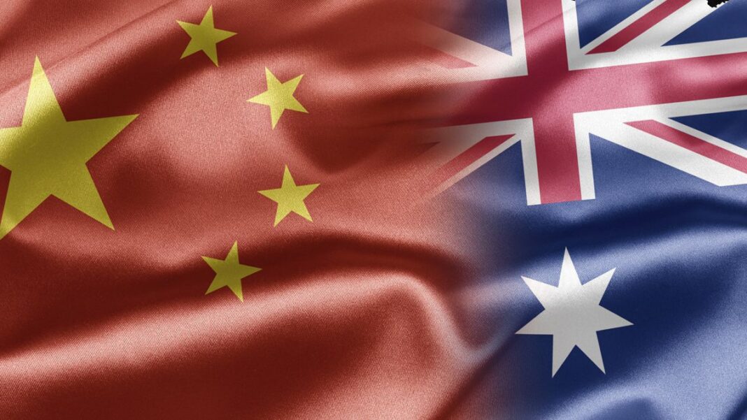 Chinese and Australian Flags