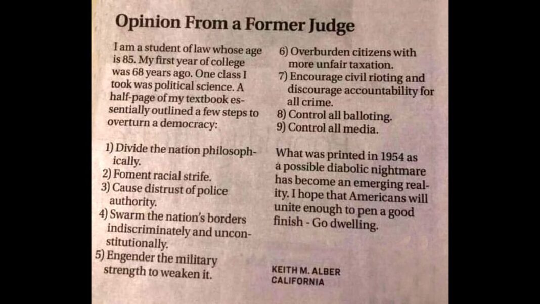 Opinion From A Former Judge